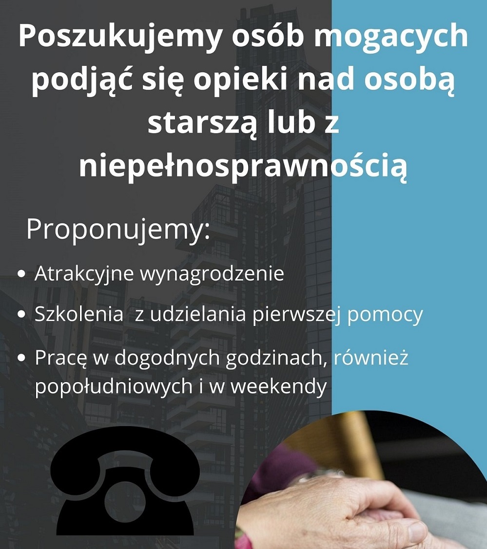 Aktualność: Praca dla opiekuna osób starszych lub niepełnosprawnych